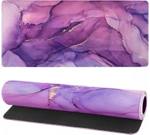 Alogy Desk pad for mouse keyboard Anti-slip gaming protective mat XXL 90x40 Alogy Marble purple