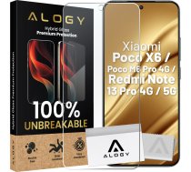 Alogy Hybrid Glass for Xiaomi Poco X6 / Poco M6 Pro 4G / Redmi Note 13 Pro 4G / 5G for Alogy Flexi Glass 9H Case Friendly Flat Screen Protector