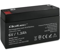 Qoltec AGM battery | 6V | 1.3Ah | Maintenance-free | Efficient| LongLife | for UPS, scale, cash register53041