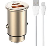 Ldnio C506Q USB, USB-C Car charger + Lightning CableC506Q LIGHTNING