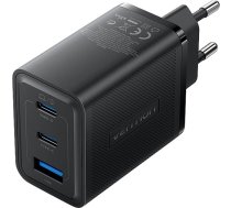 Vention Wall charger, Vention, FERB0-EU,  2xUSB-C, USB- A, 65W/65W/30W, GaN (black)FERB0-EU