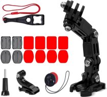 Hurtel GoPro set of helmet mounting accessories for GoPro, DJI, Insta360, SJCam, Eken sports cameras (GoPro Cycling Helmet Chin Holder)9145576245934