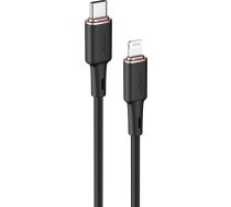 Acefast cable MFI USB Type C - Lightning 1.2m, 30W, 3A black (C2-01 black)6974316280644