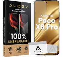 Alogy Hybrid Glass for Xiaomi Poco X6 Pro for Alogy Flexi Glass 9H Case Friendly Flat Screen Protector