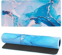 Alogy Desk pad for mouse keyboard Anti-slip gaming protective mat XXL 90x40 Alogy Marble blue