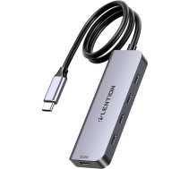 Lention 5in1 Hub USB-C to 4x USB-C 5Gbps + USB-C 5V-IN 15W (gray)"CB-TP-CE31- 0.6M-GR