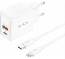 Foneng EU56 1xUSB-A, 1xUSB-C, 20W Power Charger (White) + USB-A to Lightning cableEU56 TYPE-C TO IPHON