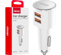 Amio Car charger 2x USB-A 3.4A 12/24V AMiO-0388803888