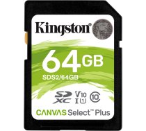 Kingston memory card 64GB microSDXC Canvas Select Plus SDS2AKKSGDYSKIN00017