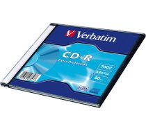 Verbatim Matrica CD-R 700MB 1x-52x Papildus Aizsardzība / Slim iepakojums43347V