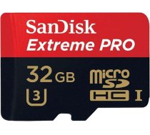 Sandisk Extreme Pro microSDHC 32GB 100/90MB/s Memory Card A1 C10 V30 (SDSQXCG-032G-GN6MA)