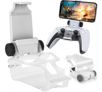 4Kom.pl Phone holder for Gamepad for Sony PlayStation 5 PS5 DualSense Clip mount White