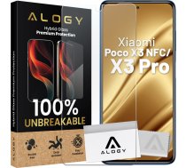 Alogy Hybrid Glass for Xiaomi Poco X3 NFC / X3 Pro for Alogy Flexi Glass 9H Case Friendly Flat Screen Protector