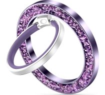 Tech-Protect MMR200 magnetic holder / ring with MagSafe - purple with crystals5906302308439