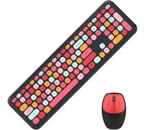 Mofii Wireless keyboard + mouse set MOFII 666 2.4G (Black&Red)SMK-666395AG BR