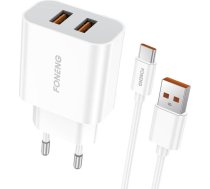 Foneng Fast charger Foneng 2x USB EU45 12W + USB Type C cableEU45 TYPE-C