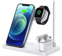 Alogy Qi 4in1 inductive charger for Apple iPhone/ Watch/ AirPods/ Pen White10659X0