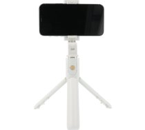 Roger 2in1 Universāls Selfie Stick + Tripod Statnis ar Bluetooth Tālvadības pulti BaltsRO-SELF-2IN1-WH