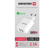 Swissten Smart Travel Charger Tīkla Lādētājs 2x USB 2.1A22034000BOX