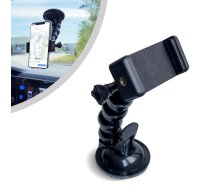 Hurtel Suction Cup Holder for GoPro, DJI, Insta360, SJCam, Eken + Smartphone Adapter - Black9145576245965