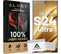 Alogy Hybrid Glass for Samsung Galaxy S24 Ultra for Alogy Flexi Glass 9H Case Friendly Flat Screen Protector