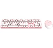 Mofii Wireless keyboard + mouse set MOFII Sweet 2.4G (White-Pink)SMK-623387AG WP