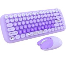 Mofii Candy New 2.4G Wireless Keyboard + Mouse Set (Purple)CANDY NEW SMK-632M3A