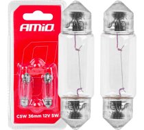 Amio Halogen bulbs C5W Festoon SV 8,5-8 36mm 12V 2pcs blister03348