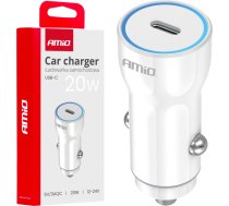 Amio Car charger USB-C 20W 12/24V AMiO-0388003880