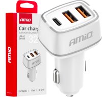 Amio Car charger 2x USB-A + USB-C 32W 12/24V AMiO-0389003890