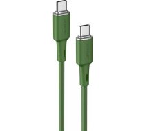 Acefast cable USB Type C - USB Type C 1.2m, 60W (20V/3A) green (C2-03 oliver green)C2-03-C-C OLIVER GREEN