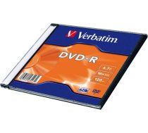 Verbatim Matricas DVD-R AZO 4.7GB 16x Colour Papildus Aizsardzība / 20gab. Slim iepakojums43547v