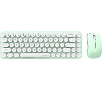 Mofii Wireless keyboard + mouse set MOFII Bean 2.4G (White-Green)SMK-676367A WG