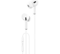 Foneng In-ear headphones, wired Foneng T33, mini jack 3.5mm, microphone (white)T33 WHITE