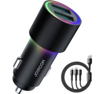 Joyroom Car Charger Joyroom JR-CL10, 2x USB, 4.8A + Cable 3in1 (black)JR-CL10 3IN1 BL