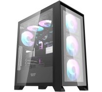 Darkflash DRX70 GLASS computer case (black) + 4 RGB fansDRX70 GLASS BLACK