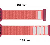 Alogy Nylon Strap with Velcro for Apple Watch 1/2/3/4/5/6/7/8/SE/Ultra (42/44/45/49mm) Pink15357X7