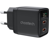 Choetech Wall charger GAN3 USB-C+C PD35W Choetech PD6051 Display (black)PD6051