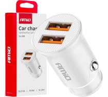 Amio Car charger 2x USB-A 2.1A 12/24V AMiO-0387203872