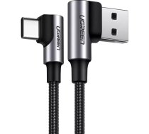 Ugreen angled cable USB - USB Type C Quick Charge 3.0 QC3.0 3 A 0.5 m gray (US176 20855)20855-UGREEN