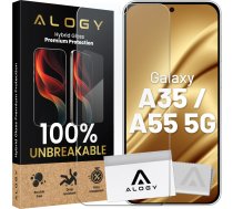 Alogy Hybrid Glass for Samsung Galaxy A35 / A55 5G for Alogy Flexi Glass 9H Case Friendly Flat Screen Protector