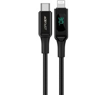 Acefast cable MFI USB Type C - Lightning 1.2m, 30W, 3A black (C6-01 Black)6974316281030