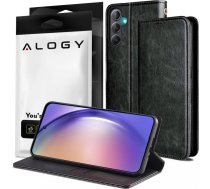 Alogy Protective Flip Leather Wallet Alogy Wallet Case Phone Shell for Samsung Galaxy A34 5G Black