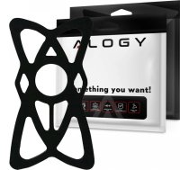 Alogy Safety strap Alogy TPU rubber rubber band protecting the phone 4.7"-6.7" for bicycle holder universal Black