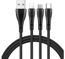 Mcdodo Kabel 3w1 USB do USB-C / Lightning / Micro USB, Mcdodo CA-6960, 1.2m (czarny)6921002669603