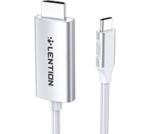 Lention CU707 USB-C to HDMI 2.0 cable,  4K60Hz, 1Gbps, 3m (silver)CB-CU707H-3MSC-SIL-