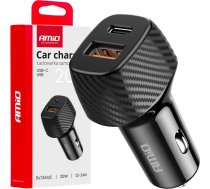 Amio Car charger QC+PD 20W USB-A + USB-C AMIO-0428204282