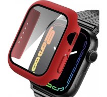 Alogy 2in1 case with glass overlay for Apple Watch 7 41mm Red10984X2