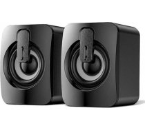 Alogy Mini Stereo Wired HIFI USB 2.0 Computer Speakers with Microphone Black