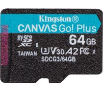 Kingston memory card 64GB microSDXC Canvas Go! Plus cl. 10 UHS-I 170 MB/sAKKSGKARKIN00013